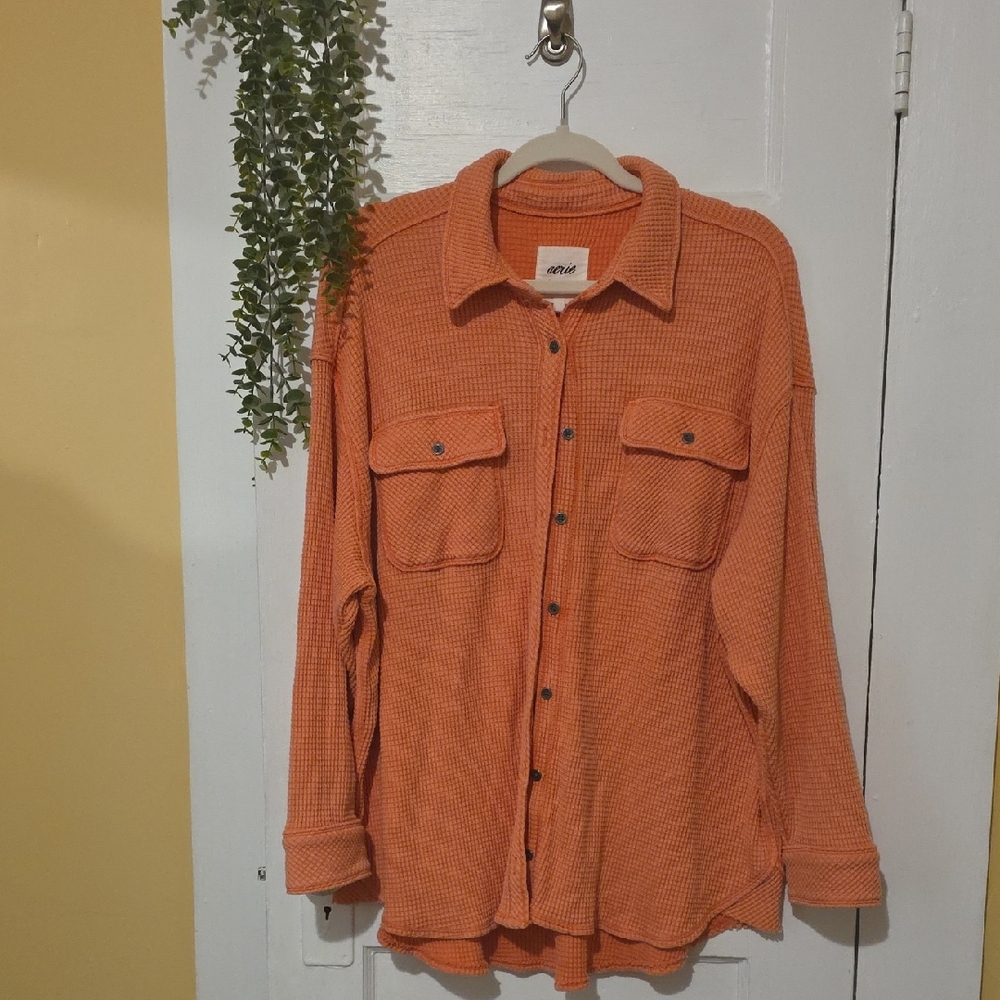 Aerie Textured Orange Top